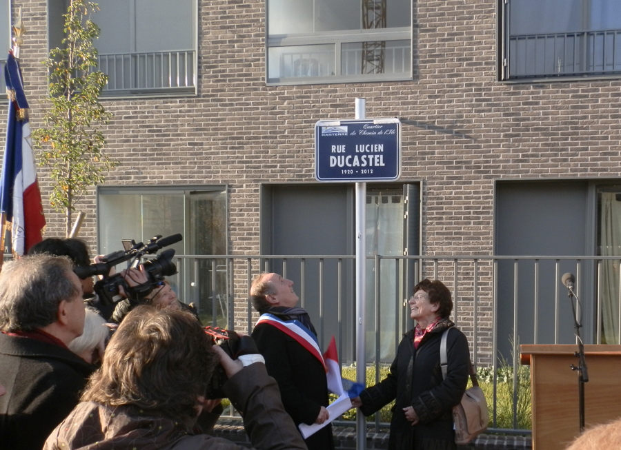 Nanterre, le 1er décembre 2012. Yvette Ducastel et Patrick Jarry.