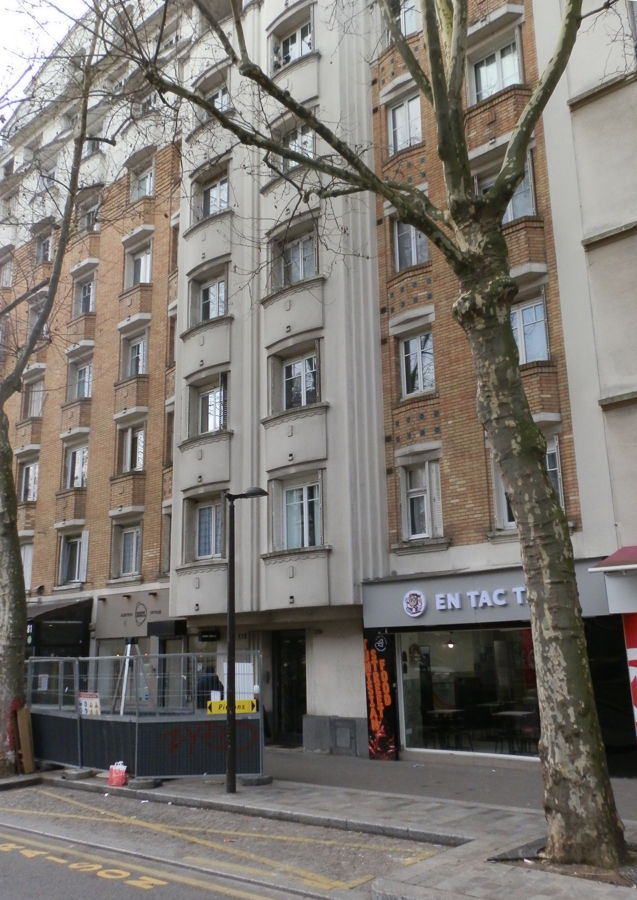 Façade du 119 boulevard Davout. Février 2025. Photo Mémoire Vive.