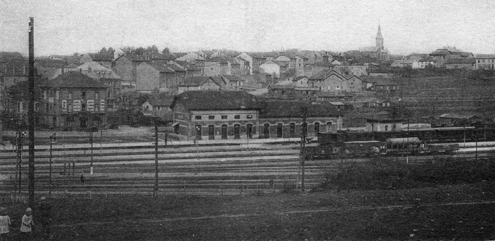 Audun-le-Roman. La gare. Carte postale des années 1900. Collection Mémoire Vive.