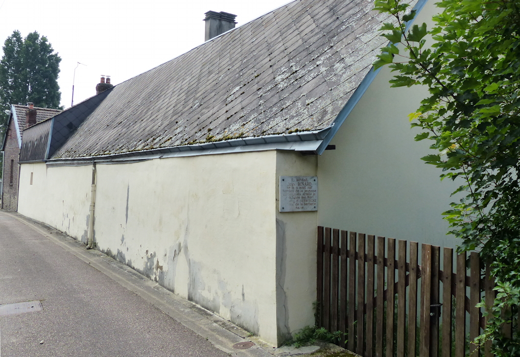 À Amfeville-la-Mivoie, sur la maison habitée par Jean Binard, au 3 rue André Durand. © Ginette Petiot, 2018.