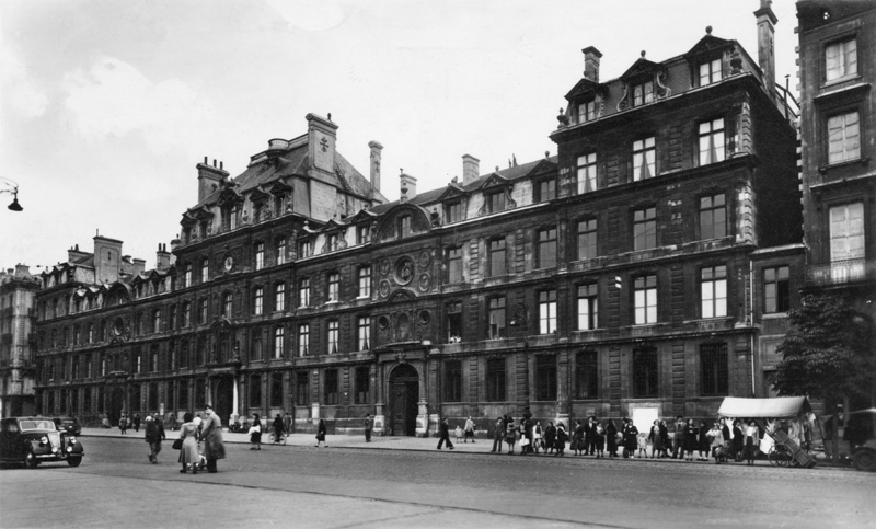 Bordeaux. Le lycée Montaigne. Carte postale oblitérée en 1949. Collection Mémoire Vive.