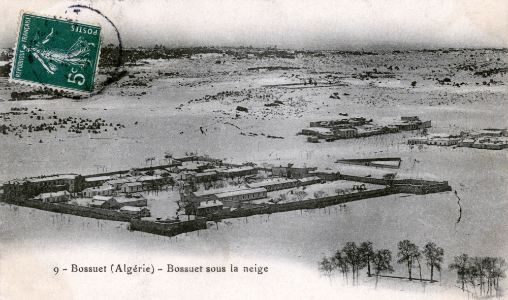 La redoute de Bossuet sous la neige dans les années 1900. Carte Postale. Collection Mémoire Vive.