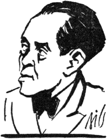 François Buresi. Croquis d’audience paru dans Le Petit Parisien du 19 juillet 1935. © Site Gallica de la BnF.