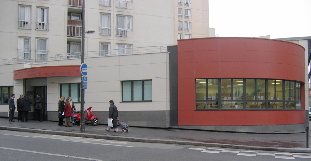 Le centre d’animation Solidarité-Angèle Mercier, à Paris 19e, quartier Danube. Photo Mémoire Vive.