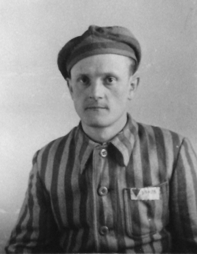 André Faudry, fin janvier 1945. Photo prise par l’armée soviétique à la libération du camp. Droits réservés.