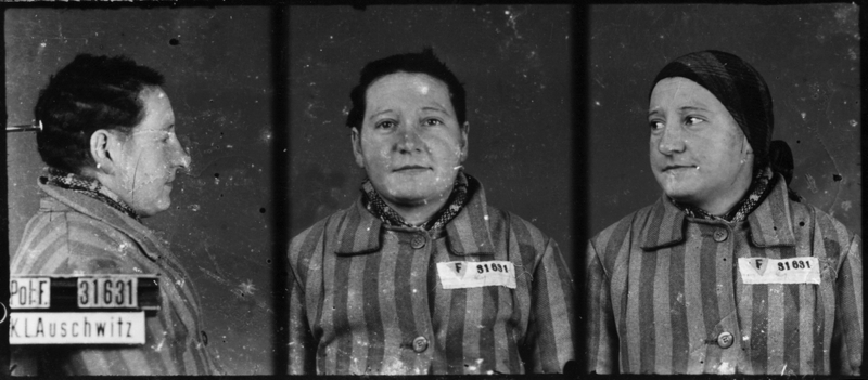 Photographiée à Auschwitz-I, le 3 février 1943. Musée d’État d’Auschwitz-Birkenau, Oświęcim, Pologne. Collection Mémoire Vive. Droits réservés.
