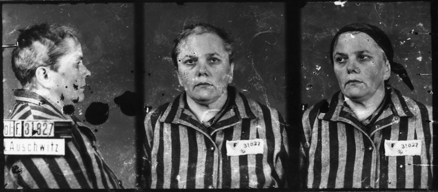 Photographiée à Auschwitz-I, le 3 février 1943. Musée d’État d’Auschwitz-Birkenau, Oświęcim, Pologne. Collection Mémoire Vive. Droits réservés.