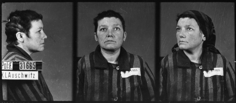 Photographiée à Auschwitz-I, le 3 février 1943. Musée d’État d’Auschwitz-Birkenau, Oswiecim, Pologne. Collection Mémoire Vive. Droits réservés.