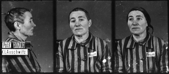 Photographiée à Auschwitz-I, le 3 février 1943. Musée d’État d’Auschwitz-Birkenau, Oświęcim, Pologne. Collection Mémoire Vive. Droits réservés.