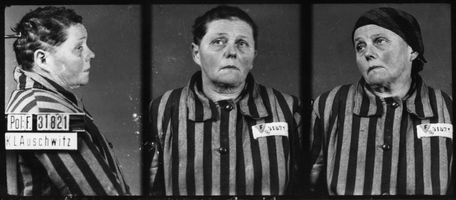Photographiée à Auschwitz-I, le 3 février 1943. Musée d’État d’Auschwitz-Birkenau, Oświęcim, Pologne. Collection Mémoire Vive. Droits réservés.