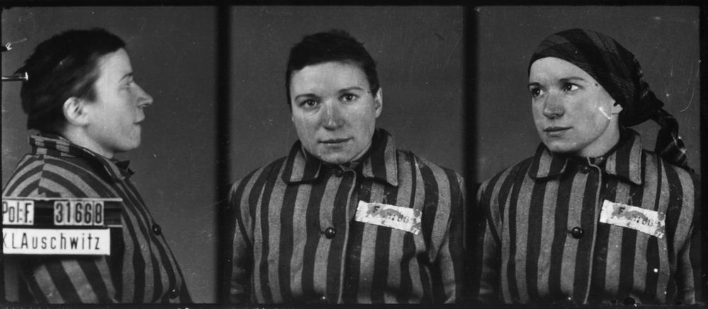 Photographiée à Auschwitz-I, le 3 février 1943. Musée d’État d’Auschwitz-Birkenau, Oswiecim, Pologne. Collection Mémoire Vive. Droits réservés.