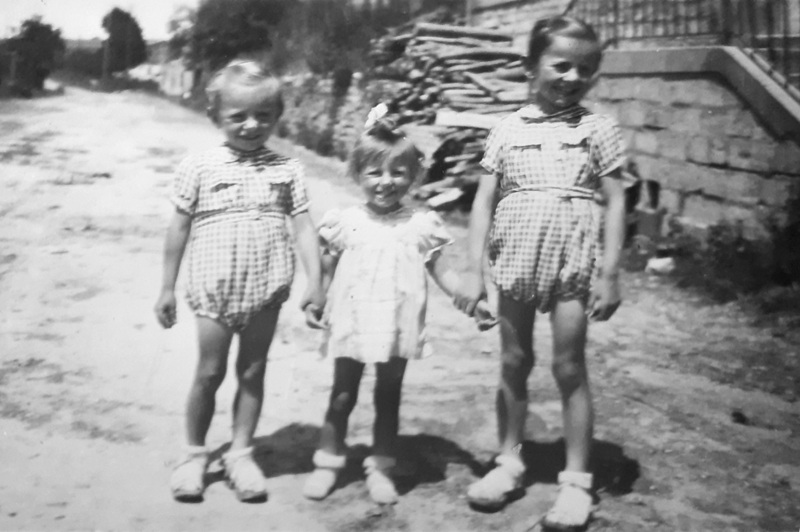 Après-guerre : les enfants orphelins de Pierre Lavigne : Gérard, Claudine et Jean-Claude. Droits réservés.