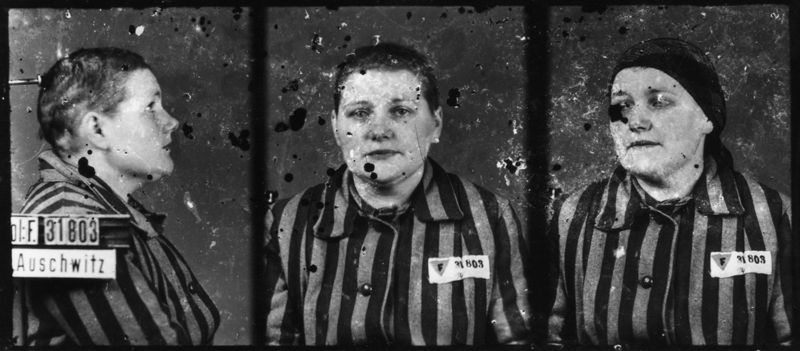 Photographiée à Auschwitz-I, le 3 février 1943. Musée d’État d’Auschwitz-Birkenau, Oświęcim, Pologne. Collection Mémoire Vive. Droits réservés.