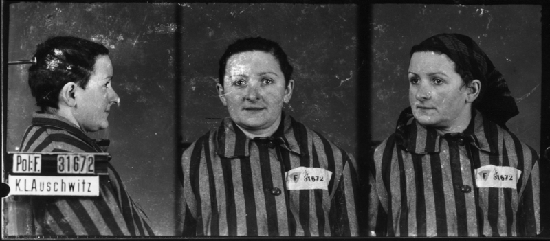 Photographiée à Auschwitz-I, le 3 février 1943. Musée d’État d’Auschwitz-Birkenau, Oświęcim, Pologne. Collection Mémoire Vive. Droits réservés.