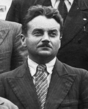 Georges Le Bigot en 1936, lors d’une réunion d’élus municipaux communistes à Gentilly. Droits réservés.
