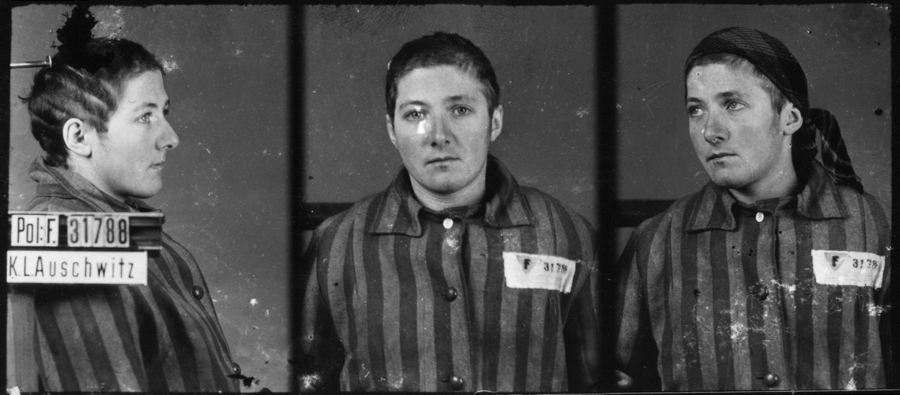 Photographiée à Auschwitz-I, le 3 février 1943. Musée d’État d’Auschwitz-Birkenau, Oświęcim, Pologne. Collection Mémoire Vive. Droits réservés.