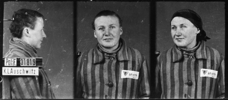 Photographiée à Auschwitz-I, le 3 février 1943. Musée d’État d’Auschwitz-Birkenau, Oświęcim, Pologne. Collection Mémoire Vive. Droits réservés.