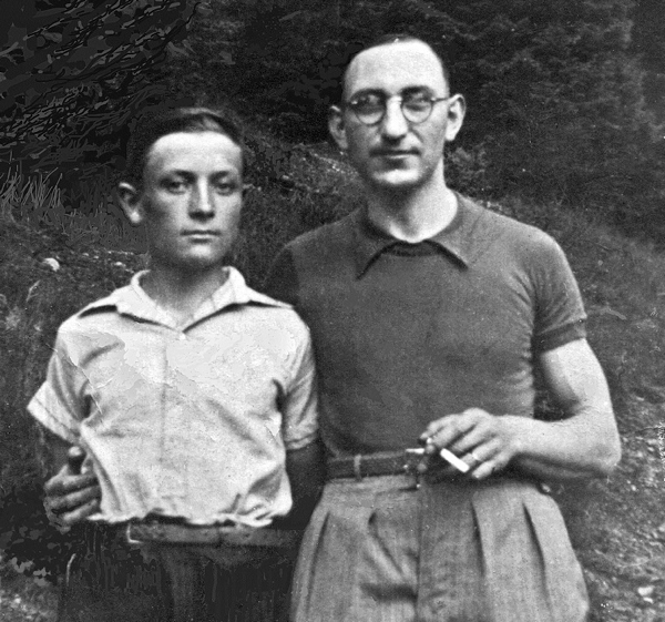 Marcel Moroy et Frédéric Lautenbacher, époux de sa sœur, photographiés dans les mêmes circonstances. © Jean Philippe Lautenbacher.