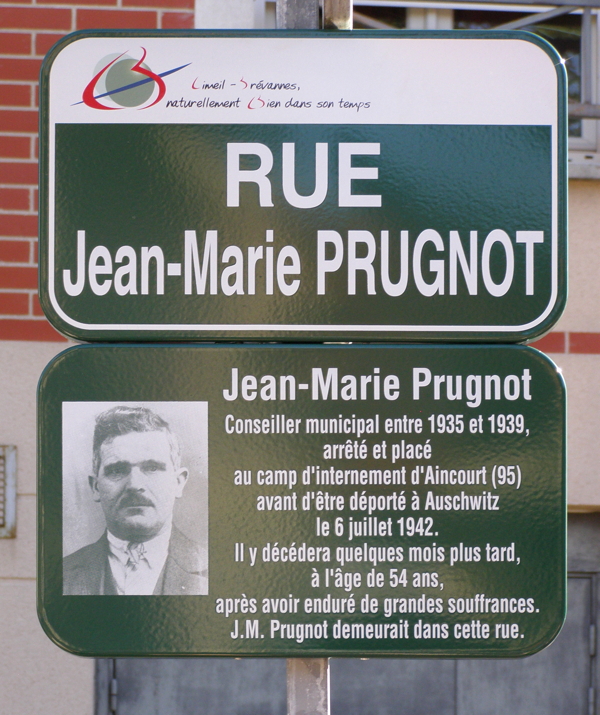 La nouvelle plaque de rue à Limeil-Brévannes, inaugurée le 15 septembre 2012, dans le cadre des Journées du Patrimoine. Photographie Étienne Égret. Droits réservés.