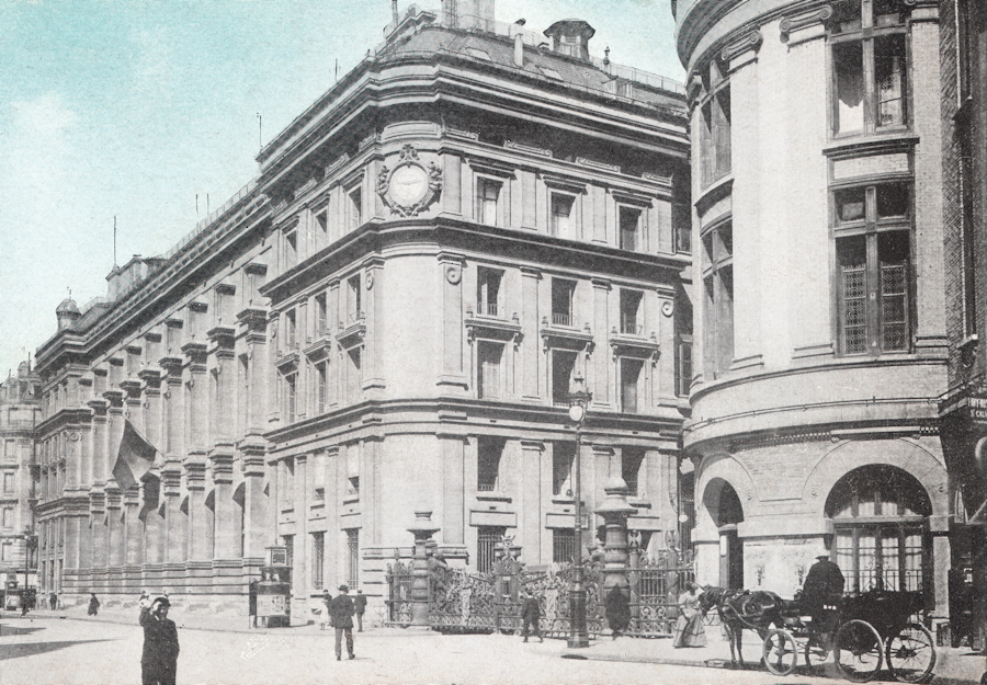 La grande Poste de la rue du Louvre. Carte postale, collection Mémoire Vive.