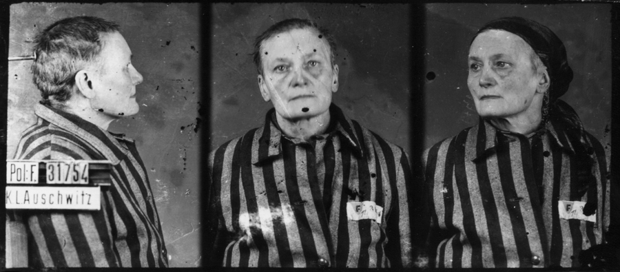 Photographiée à Auschwitz-I, le 3 février 1943. Musée d’État d’Auschwitz-Birkenau, Oświęcim, Pologne. Collection Mémoire Vive. Droits réservés.