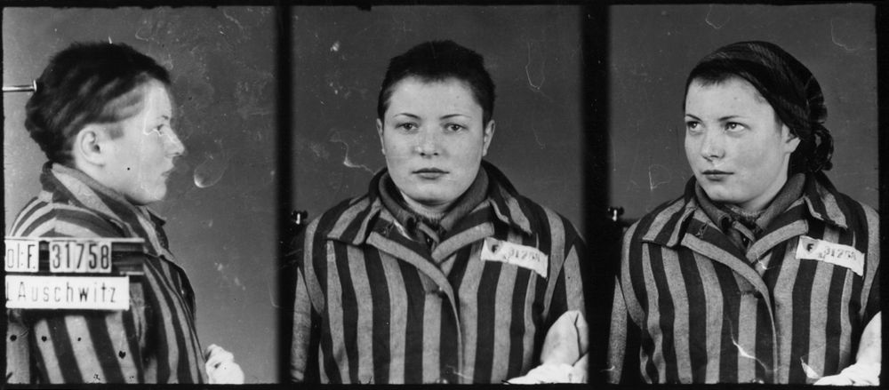 Photographiée à Auschwitz-I, le 3 février 1943. Musée d’État d’Auschwitz-Birkenau, Oswiecim, Pologne. Collection Mémoire Vive. Droits réservés.