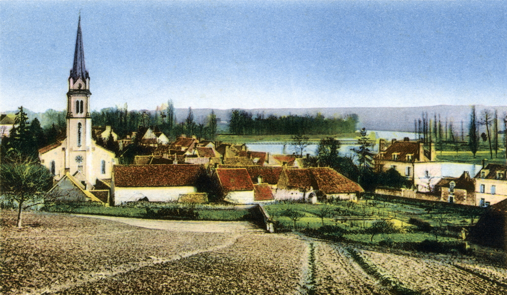 Thésée et le Cher. Carte postale colorisée. Collection Mémoire Vive.
