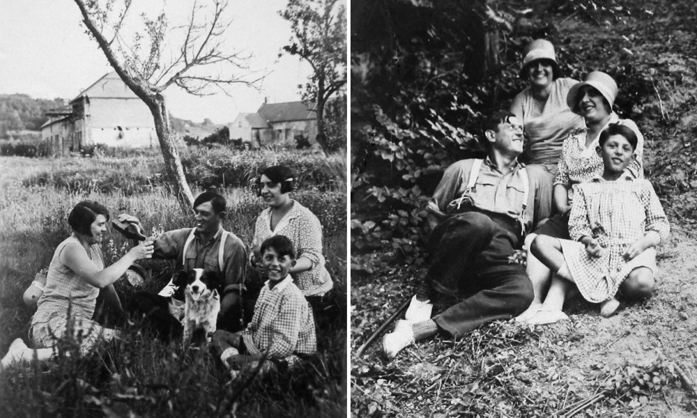 Dans les années 1930, une partie de campagne en famille, avec une amie. © Collection Marcel Mougin, son petit-fils.
